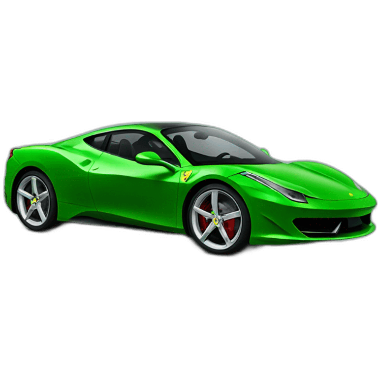 green ferrari tesla emoji