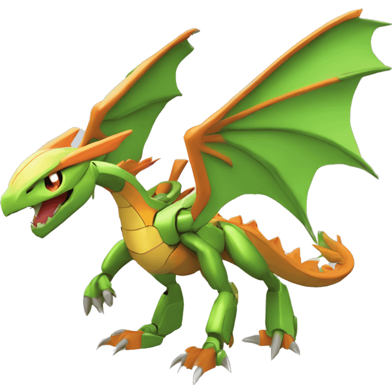 Mechanical Flygon-dragon-Charizard-raptor-Medabot-Mecha full body emoji