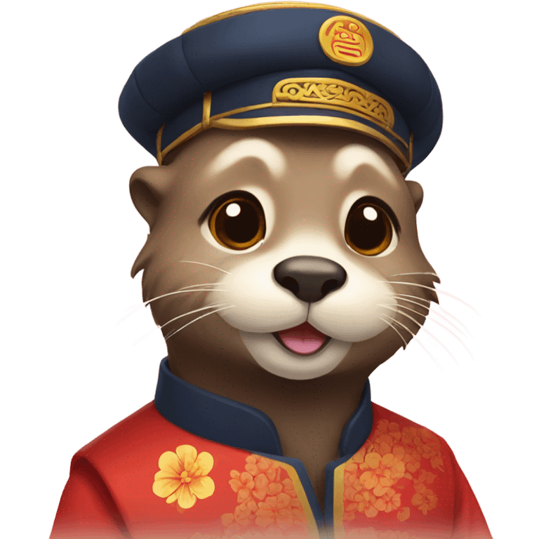 Otters on Korean Lunar New Year emoji