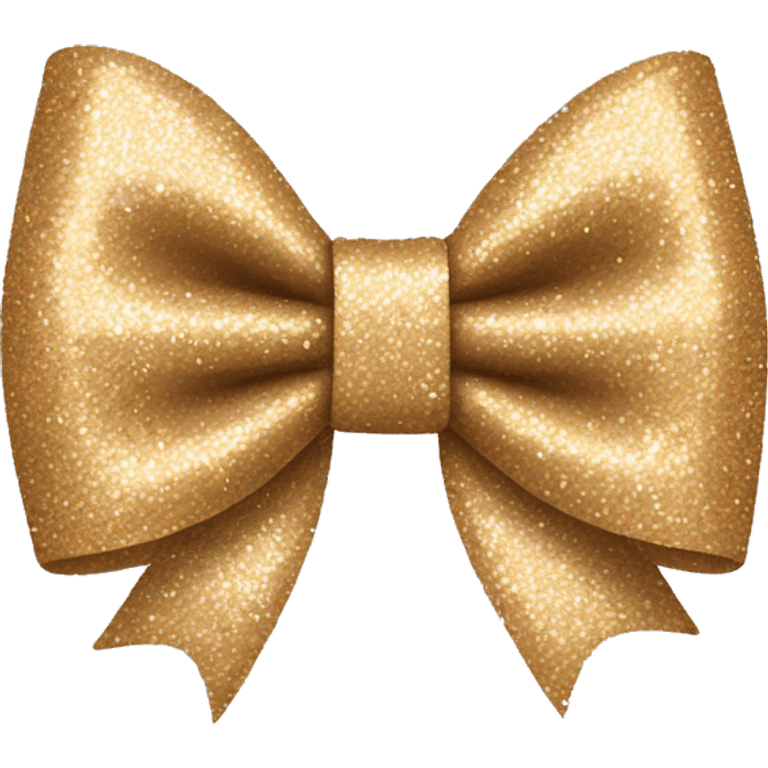 Beige glitter bow  emoji