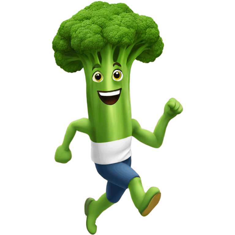 sprinting broccoli joyfully  emoji