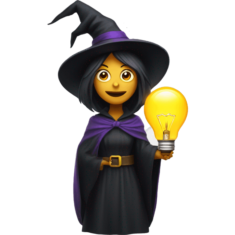 witch with a lightbulb  emoji