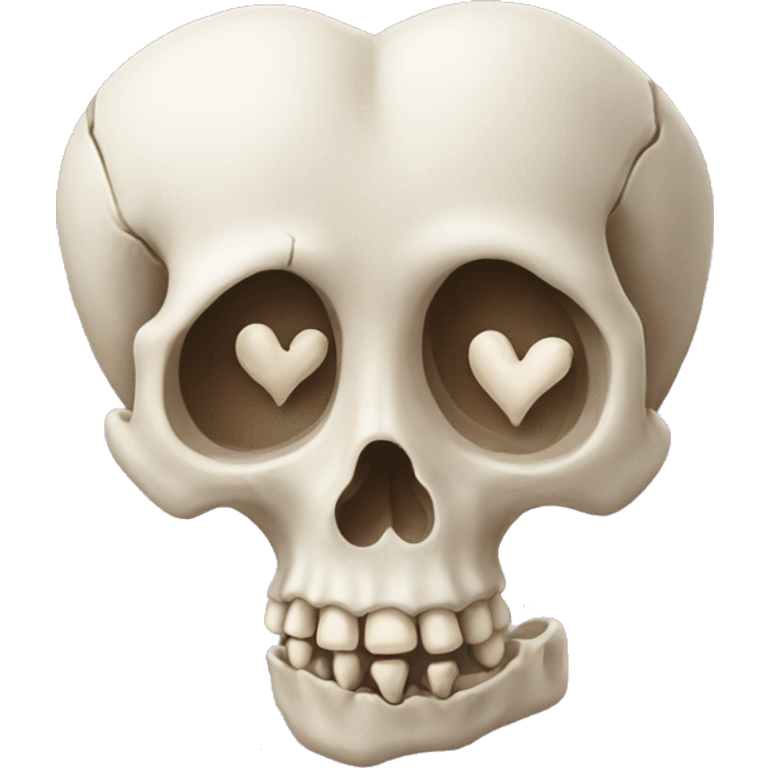 Bone heart  emoji