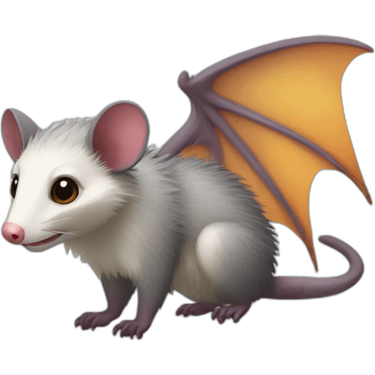 opossum with dragon wings emoji