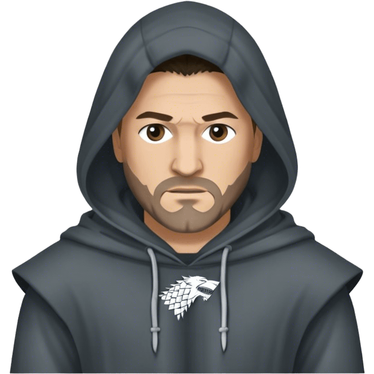 Lothar Frey from game of thrones, wear hooded sweatshirt emoji