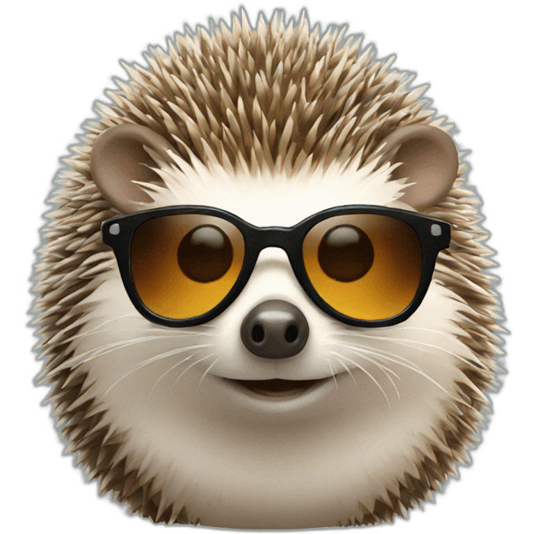 Hedgehog with sunglasses emoji