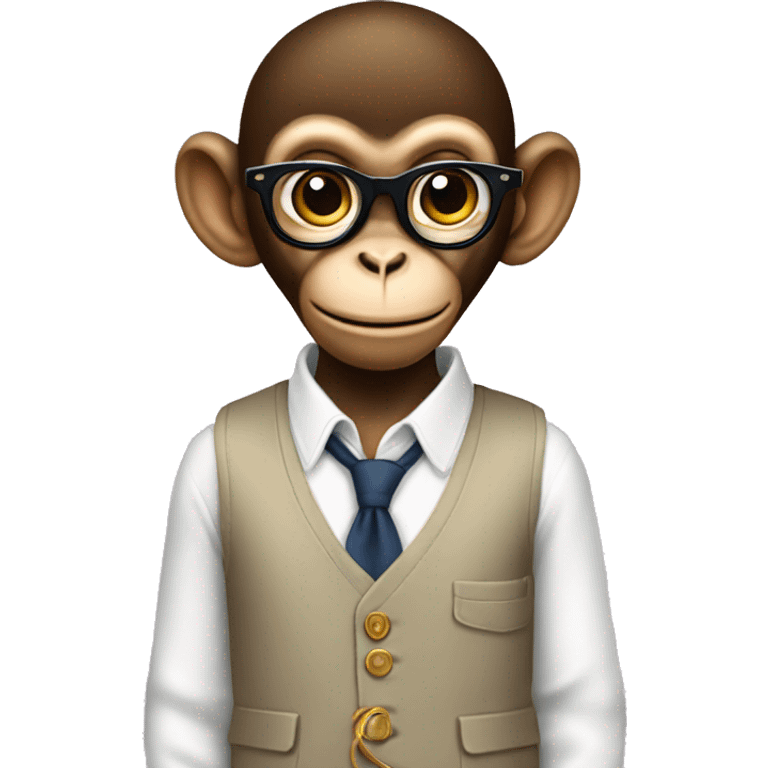 Monkey being preppy emoji