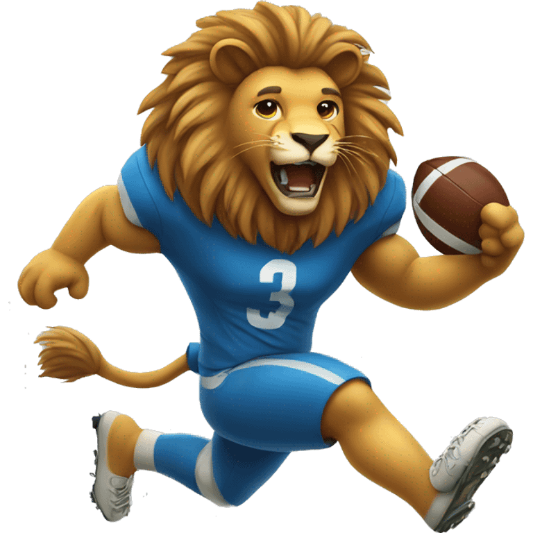 Lion playing football  emoji