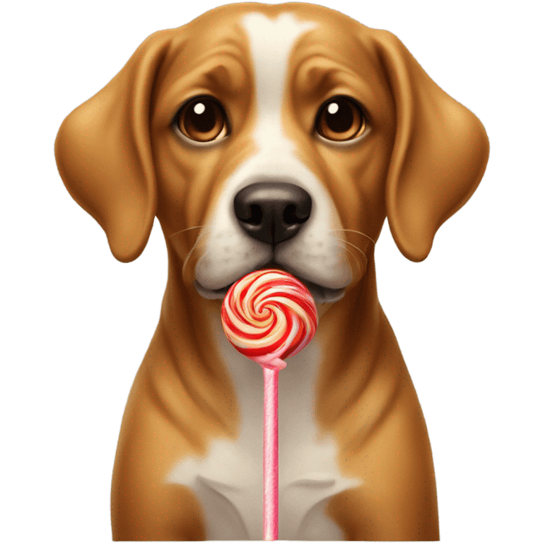 Dog with lolipop emoji