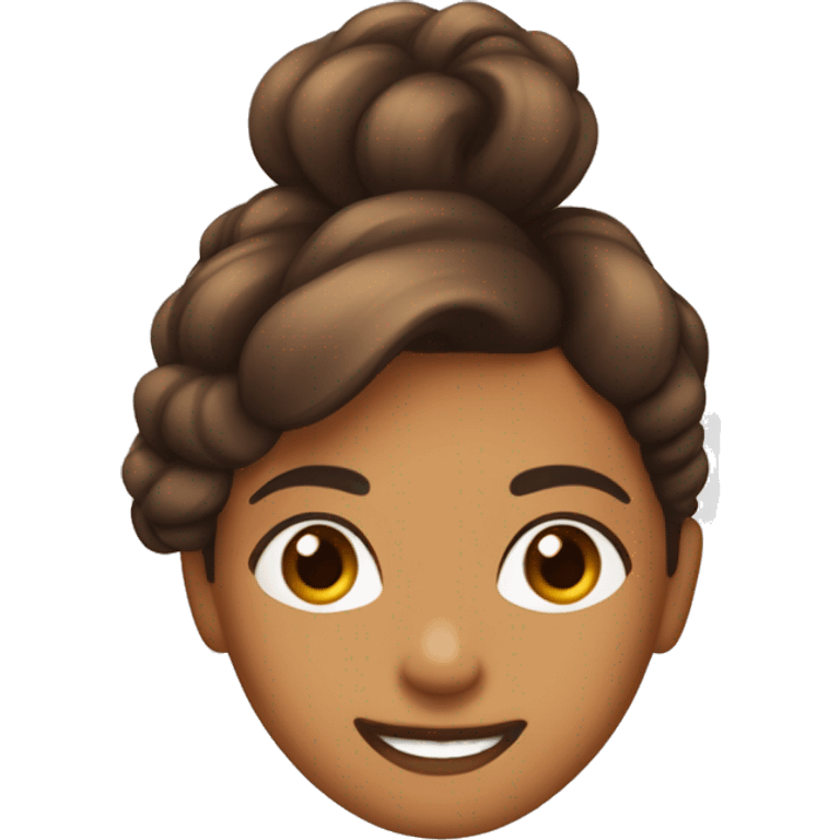 Uma mulher de cabelo castanho liso a comer pipocas emoji