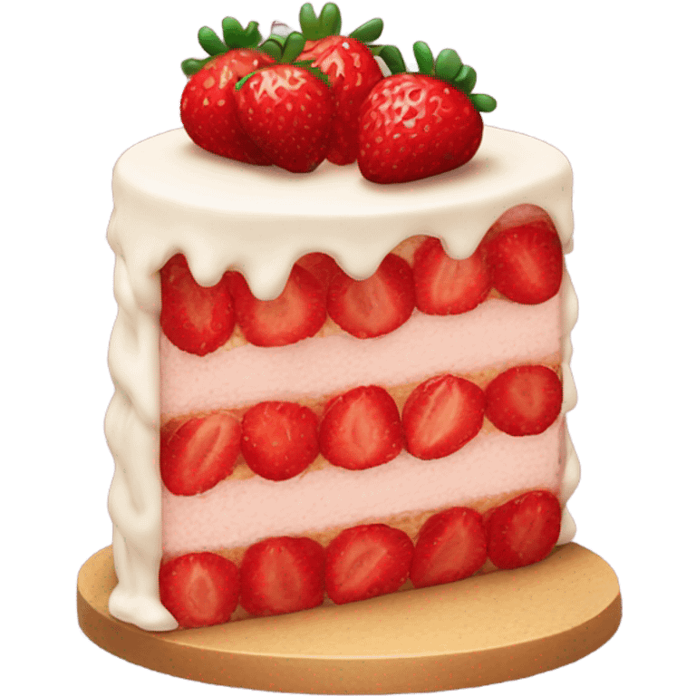 strawberry cake  emoji