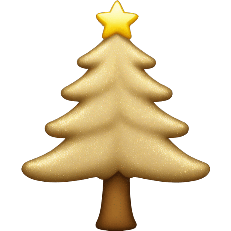 Beige Christmas emoji Christmas tree sparkly emoji