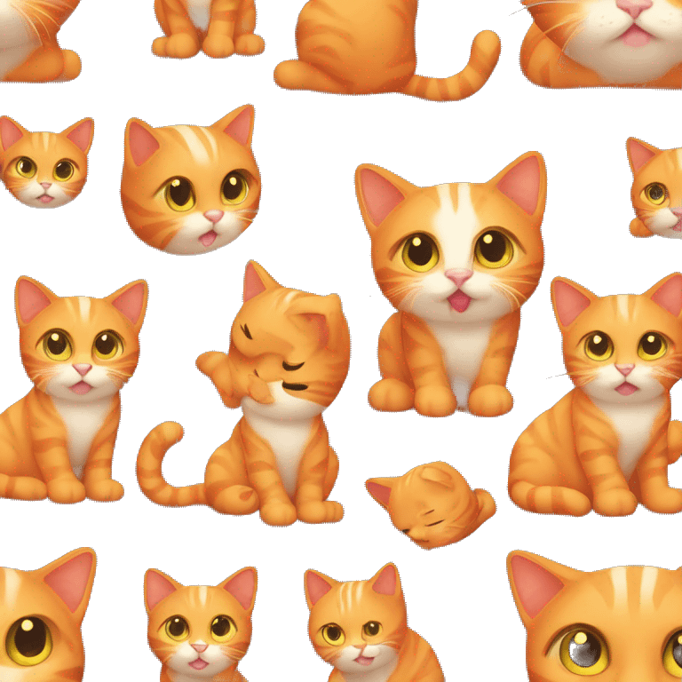 cute orange cat emoji