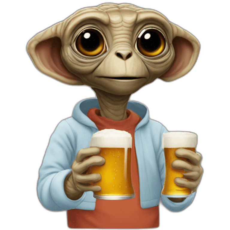 E.t qui boit une biere emoji