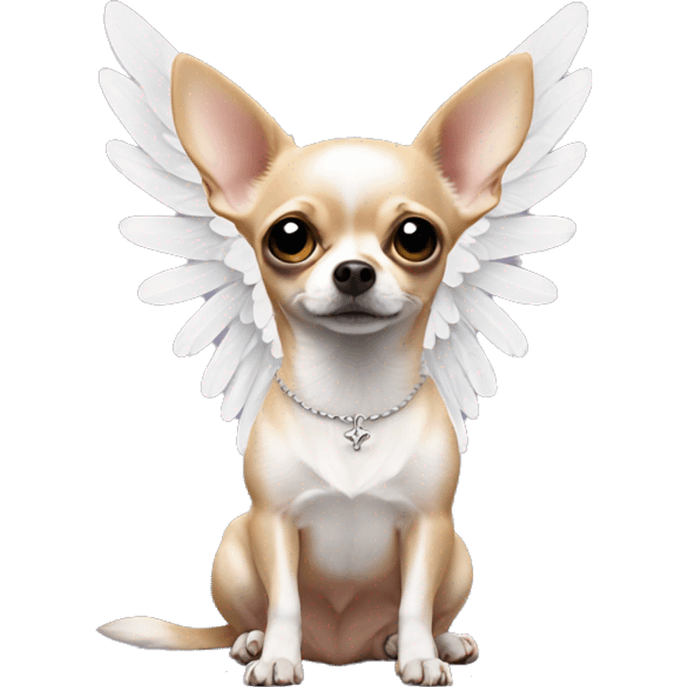 Chihuahua with angel wings  emoji