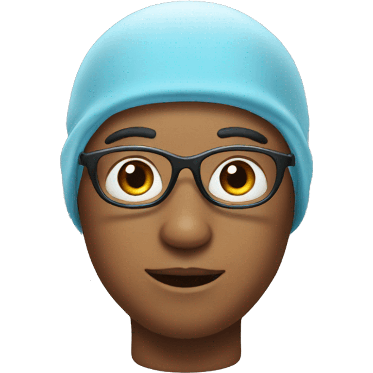 swimmer with bonnet and glasses emoji