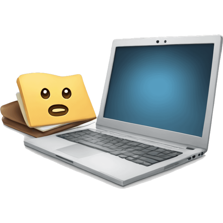 laptop and notepad emoji