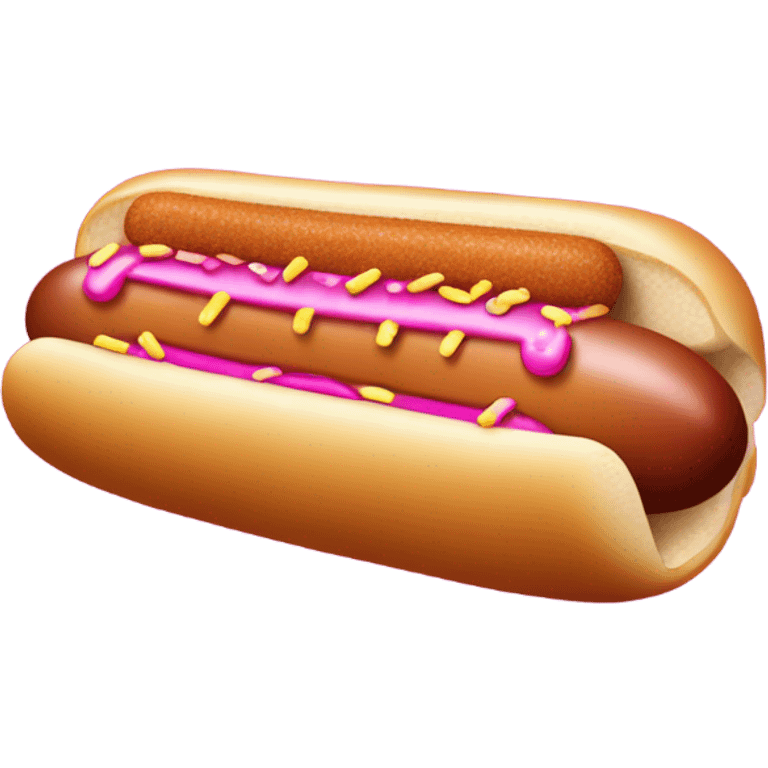 Pink glittery hot dog  emoji