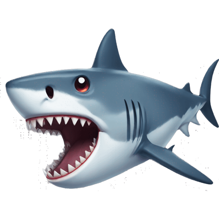 a scary shark emoji