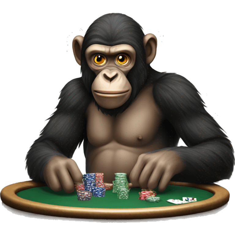 Poker playing ape  emoji