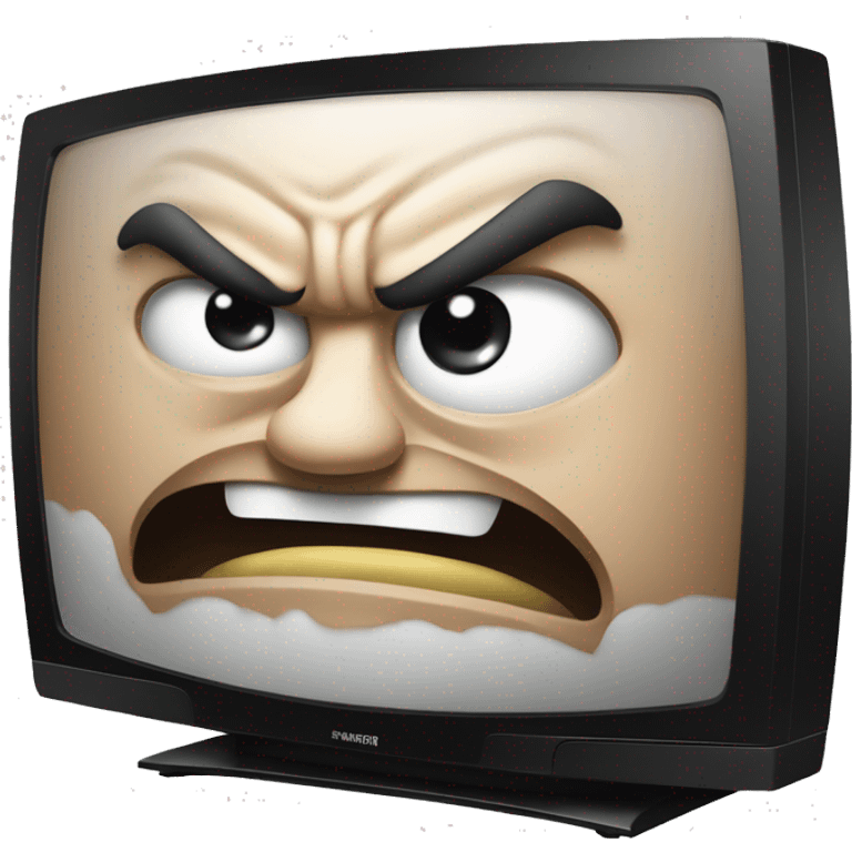 angry agressive smart tv emoji