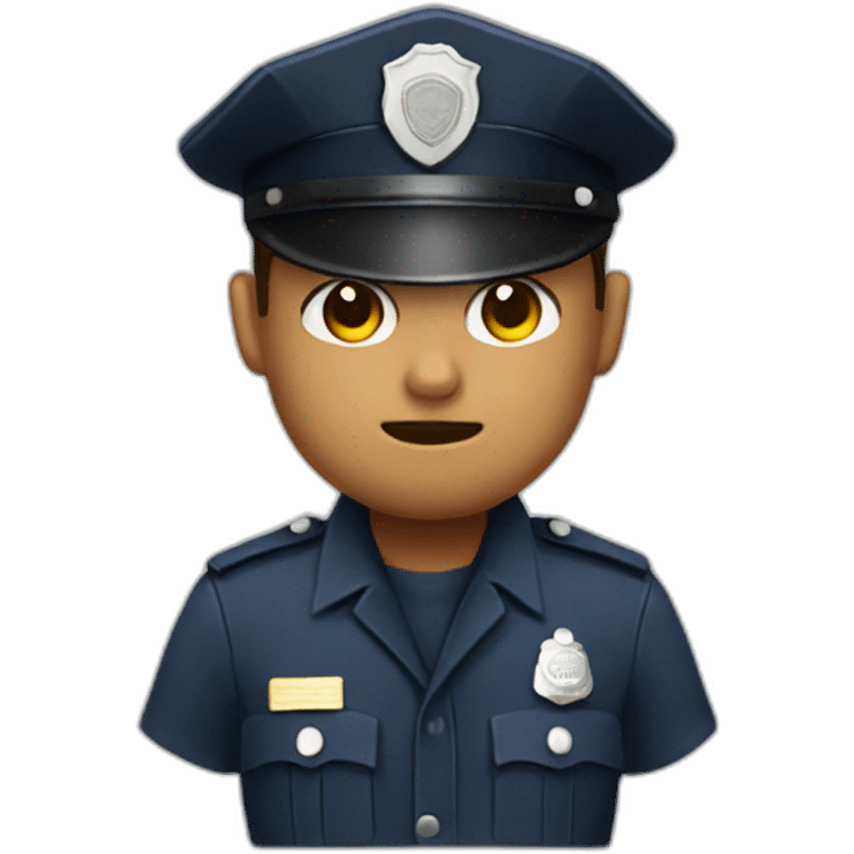 Policeman with mushroom hat emoji