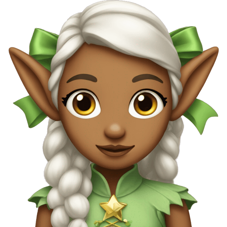 girl elf with bows in her hair emoji