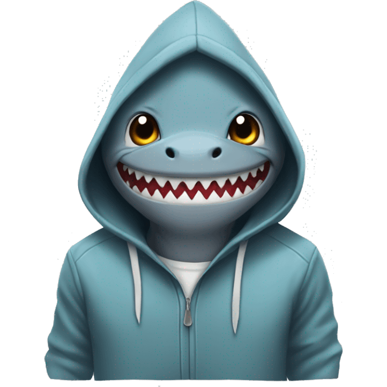 Shark in a hoodie emoji