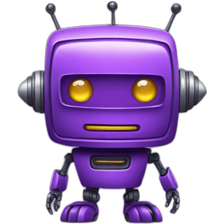 dmiring purple robot emoji