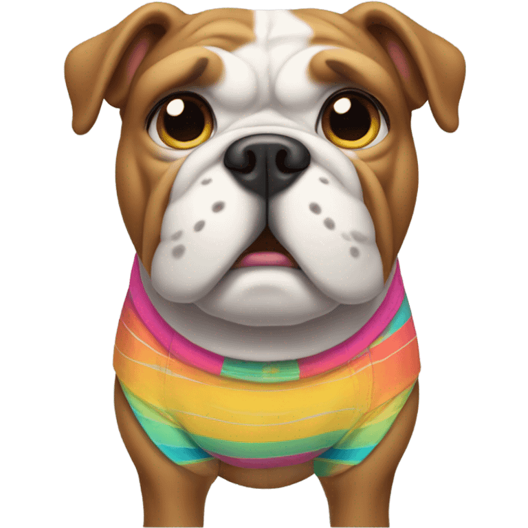 Bulldog in swim shorts in Costa Rica  emoji