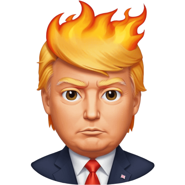 Donald Trump Flame hair emoji