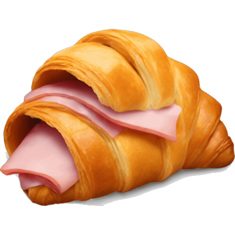 Croissant with ham and cheese emoji