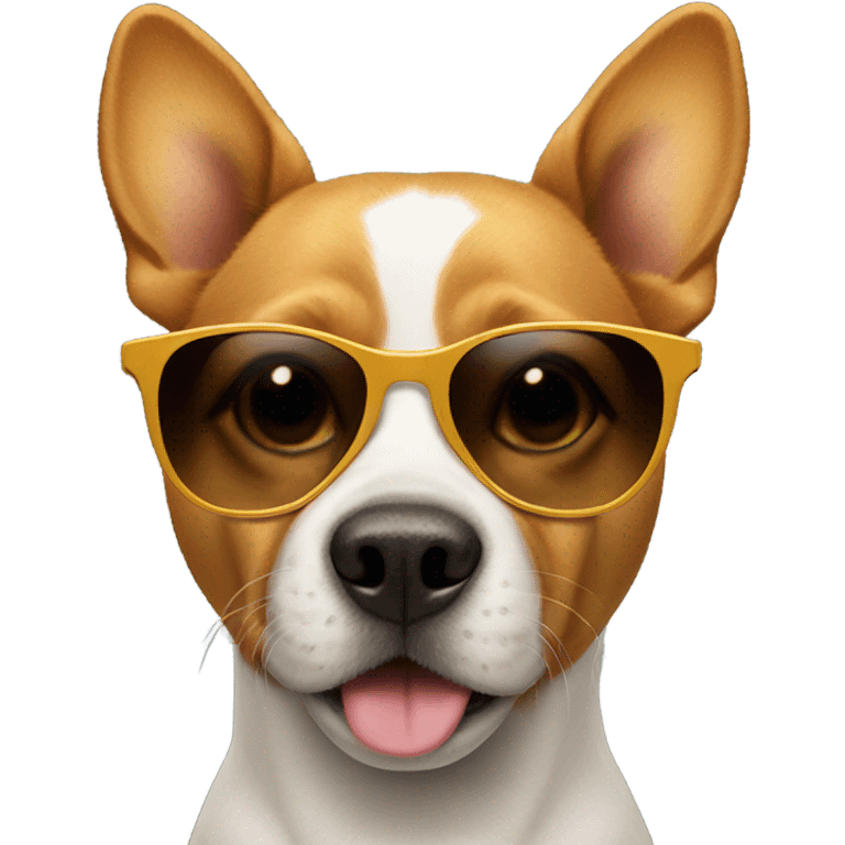 Dog wearing shades emoji