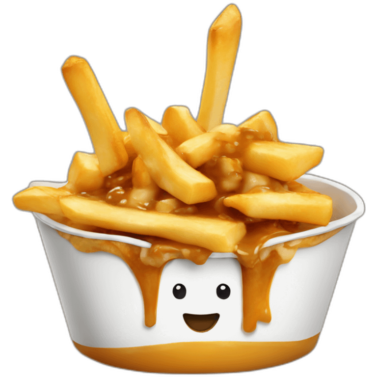 Poutine qui mange une poutine emoji