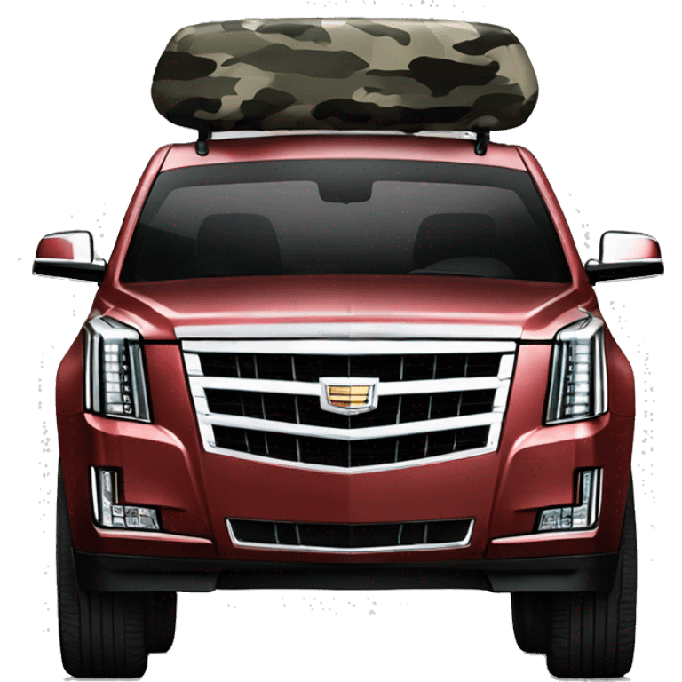  camouflage style red white and black, Cadillac Escalade emoji