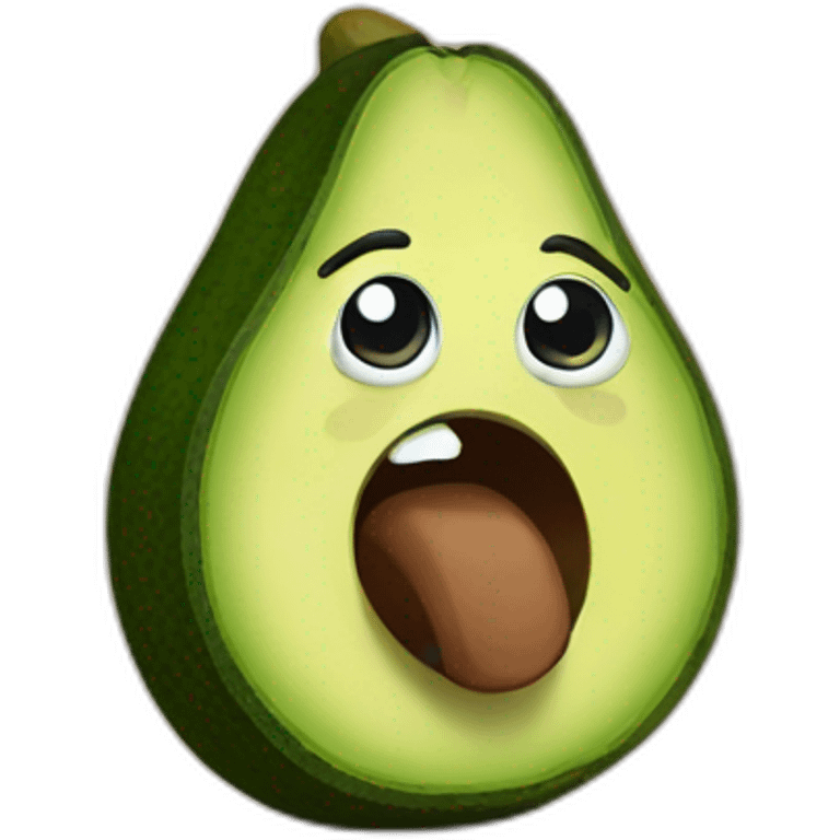 avocado is angry emoji