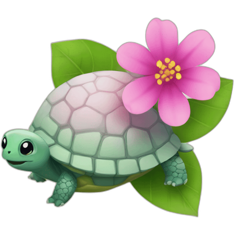 Flower turtle emoji