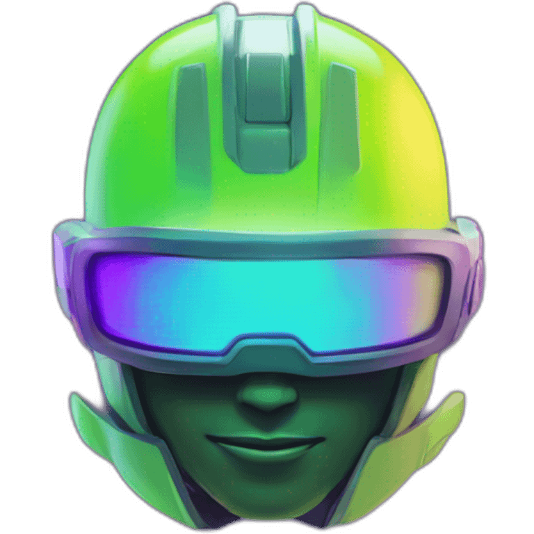 Cyber emoji of a FUTURISTIC HIGHTECH 3D Fire colors Lemon green and purple neon Fire emoji