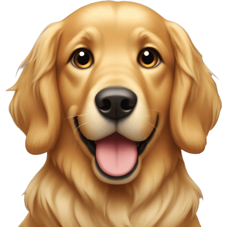 Golden retriever birthday cake emoji