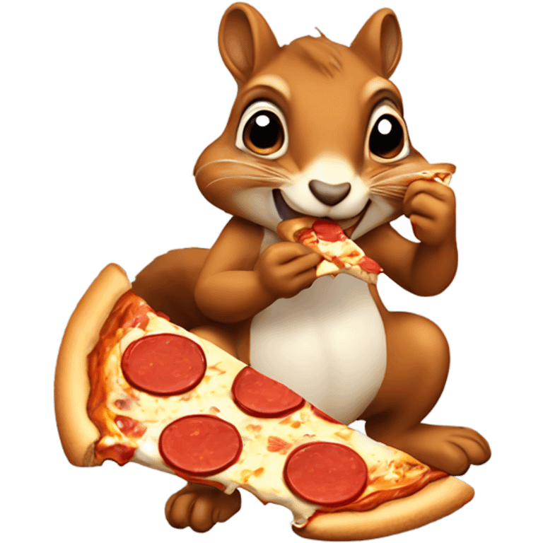 squirrel eating pizza emoji