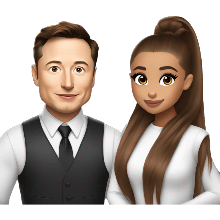 elon musk and ariana grande emoji