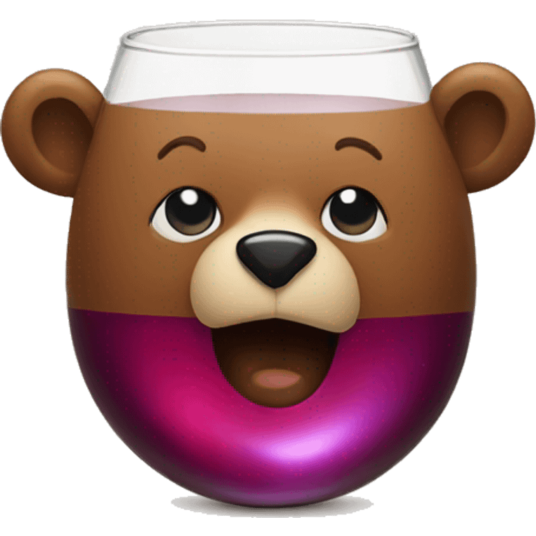 Bear with mulled wine  emoji