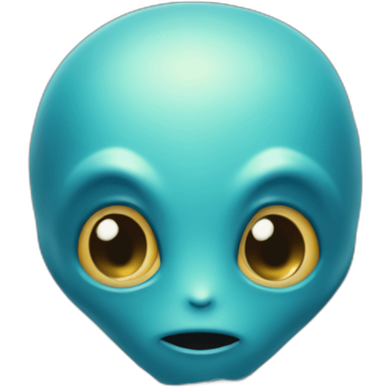 Un alien nage dans la mer et à la peau bleue emoji