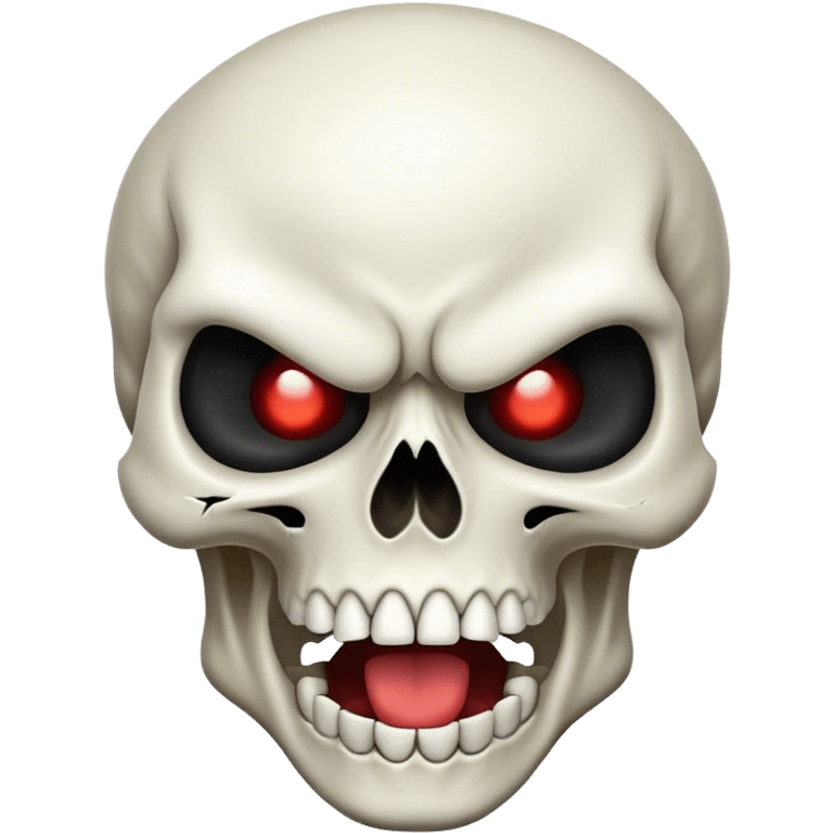 Really angry skull, mouth open emoji