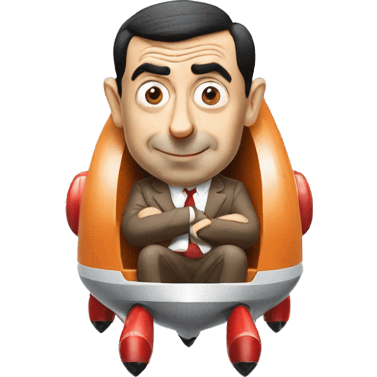 mr bean sit in rocket emoji