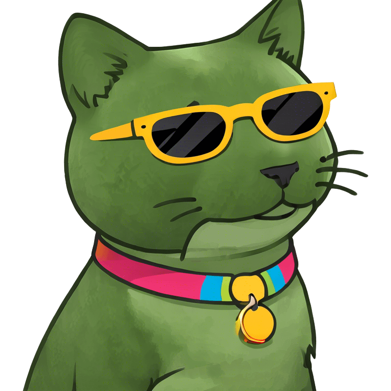 Cat with sunglasses emoji