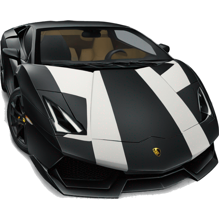 black lamborghini emoji