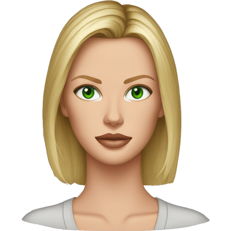 ultra realistic charlize theron green eyes wearing shirt emoji