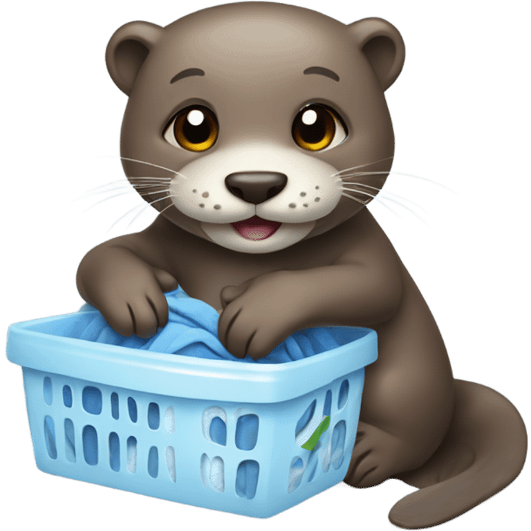 Otter doing laundry  emoji