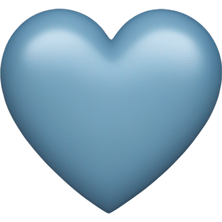 blue grey heart with outline emoji